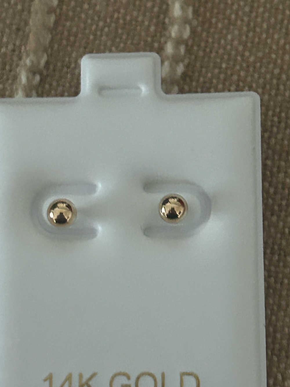 14K Gold yellow Gold Ball Stud Earrings - Classic Women's Jewelry 4 mm